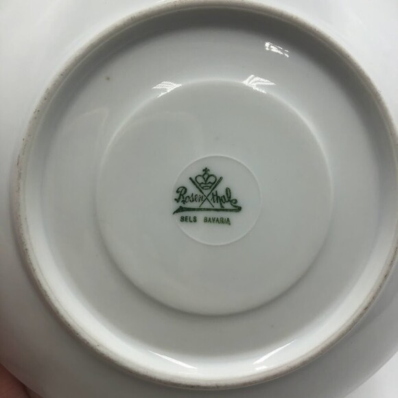 Vintage Rosenthale Tea Cup and Saucer Set Bavaria Two Handles Gold Trim - Picture 10 of 14